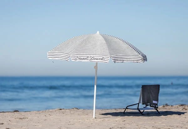 Local Beach Brush Stripe Beach Umbrella