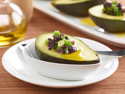 Avocado with Black Olives