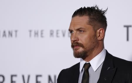 FILE PHOTO: Cast member Tom Hardy poses at the premiere of "The Revenant" in Hollywood, California December 16, 2015. The movie opens in the U.S. on January 8, 2016. REUTERS/Mario Anzuoni