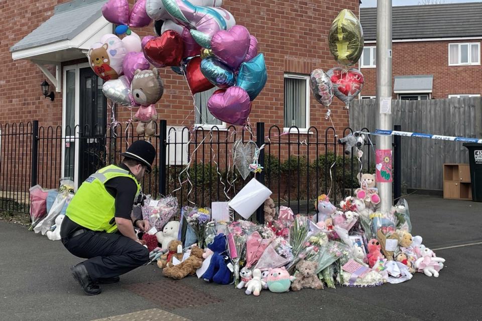 Tributes were left for Shay Kang in Rowley Regis (Matthew Cooper/PA) (PA Wire)