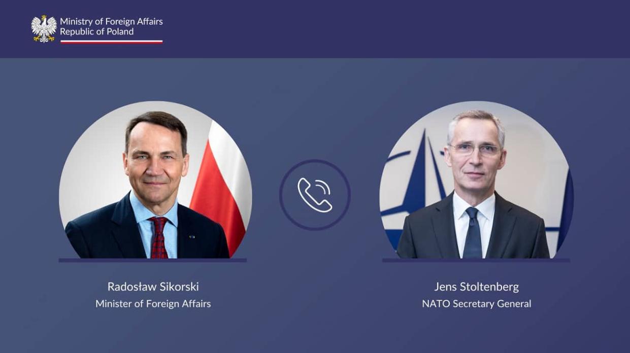 Radosław Sikorski and Jens Stoltenberg. Photo: Polish Foreign Ministry