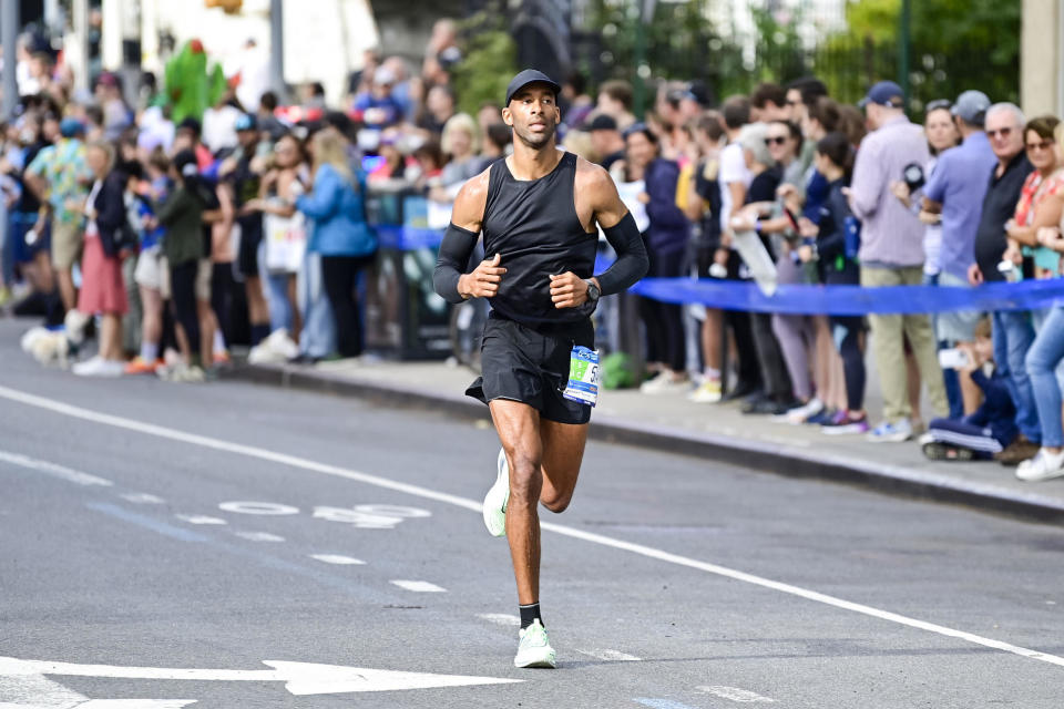 Matt James ran the race for the second consecutive year. / Credit: Roy Rochlin/New York Road Runners via Getty Images