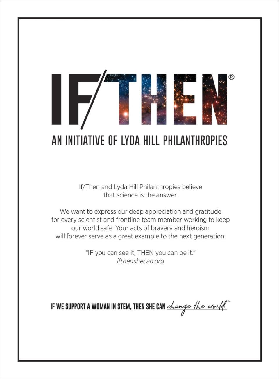 70) If/Then (An Initiative of Lyda Hill Philanthropies)