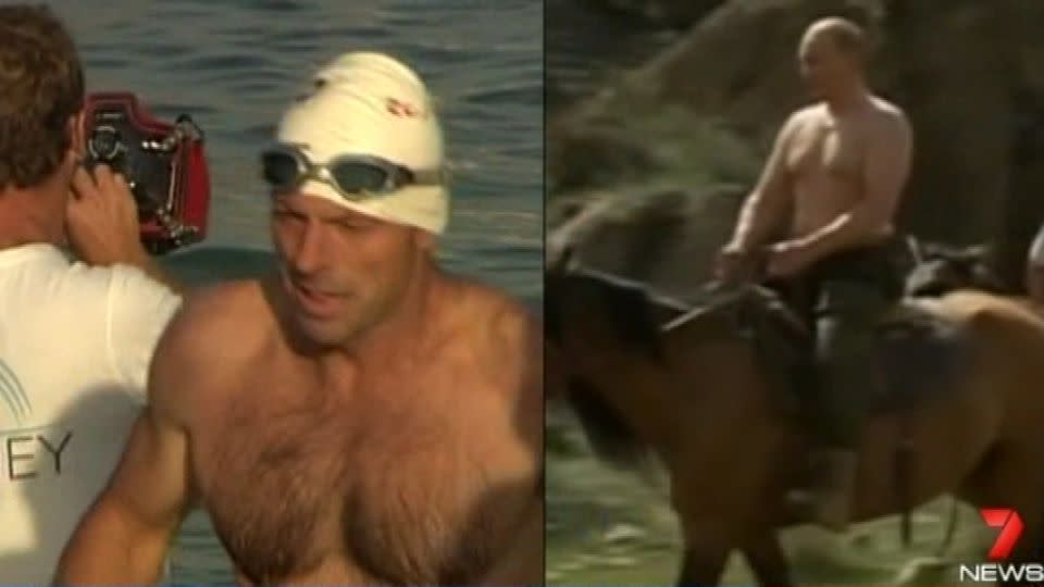 Abbott and Putin shirtless before 