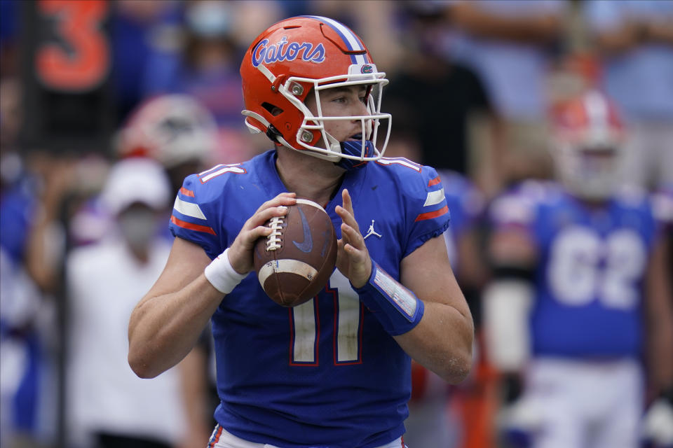 Florida quarterback Kyle Trask looks good so far this season. (AP Photo/John Raoux)