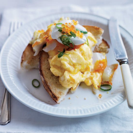 Soft Scrambled Eggs with Ham and Truffles