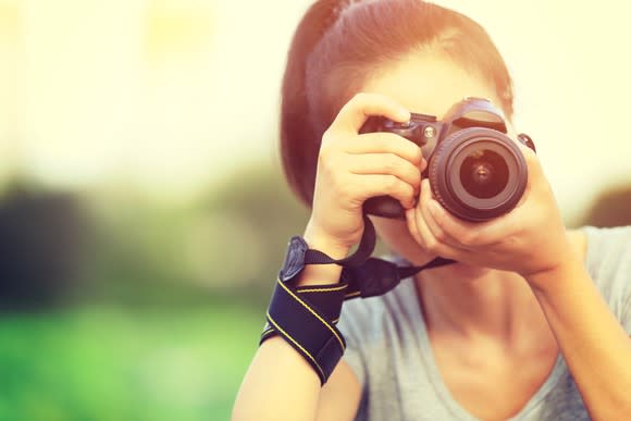 Woman taking pictures