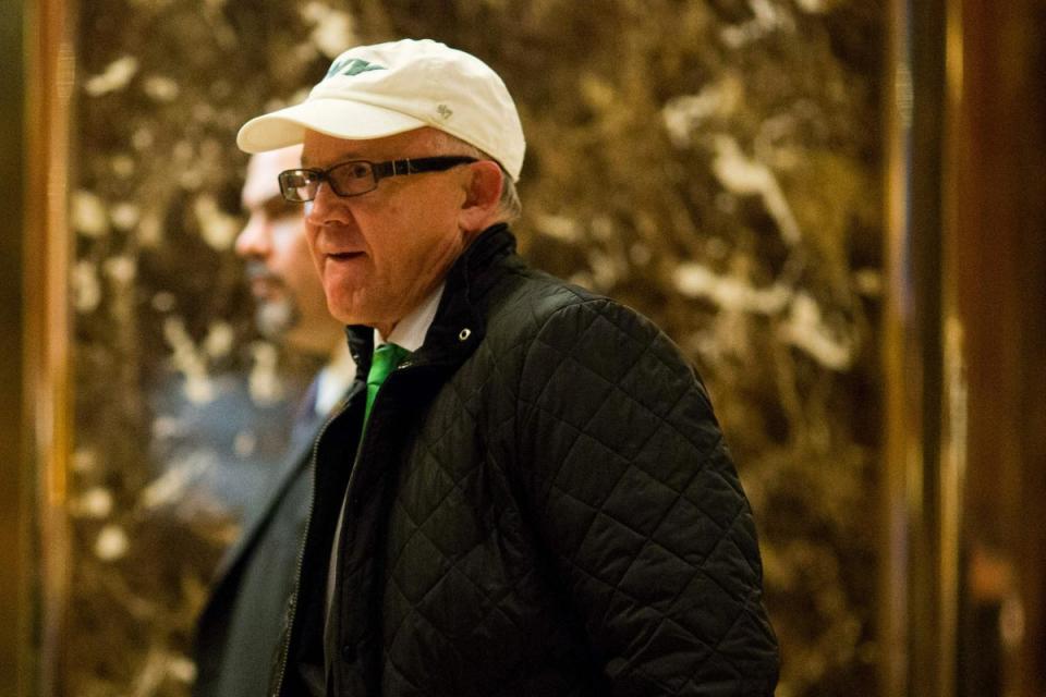 Woody Johnson, Trump’s former ambassador to London, arriving at Trump Tower in 2016 (AFP/Getty Images)