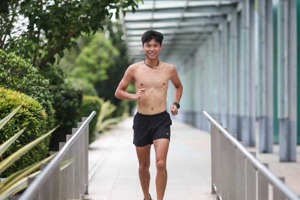 Jacky counts his overseas races, such as the 100km Hong Kong The Great Relay, as the highlights of his life. (PHOTO: Cheryl Tay)