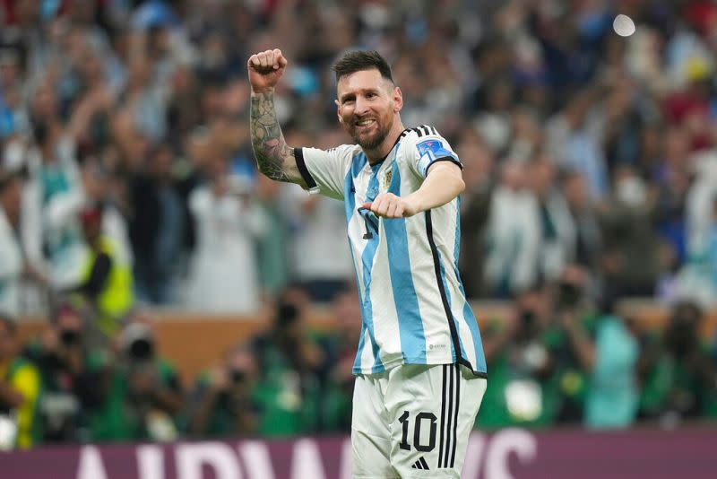 ▲2022卡達世界盃在19日凌晨落幕，由35歲的梅西（Lionel Messi）在世界盃最後一舞成功率領隊伍奪下冠軍。（圖／美聯社／達志影像）