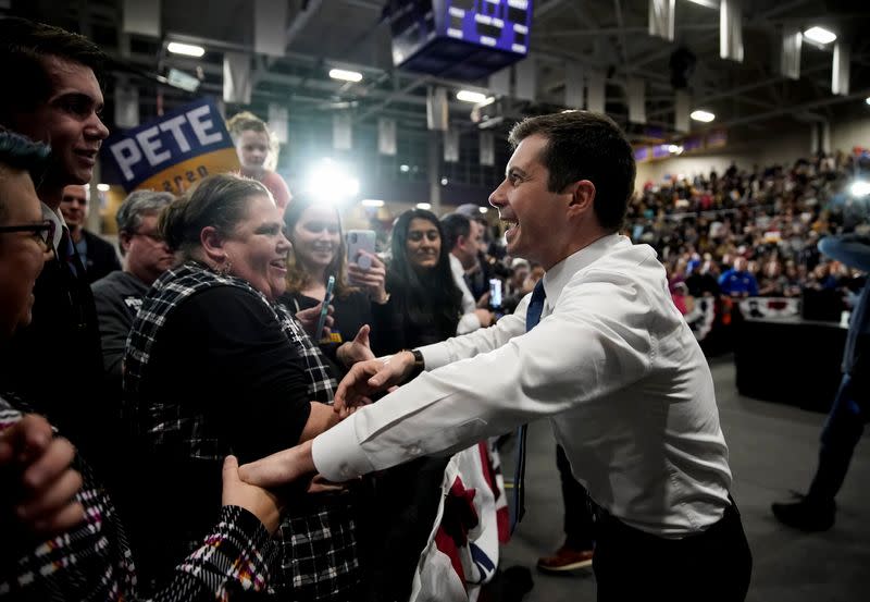 Democratic 2020 U.S. presidential candidate former South Bend, Indiana Mayor Pete Buttigieg attends a campaign event in Raleigh