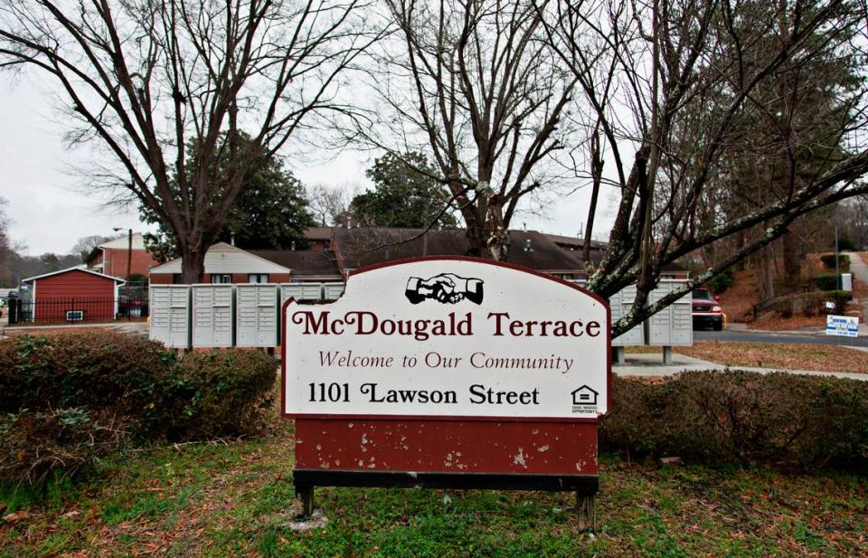 McDougald Terrace in Durham, N.C., photographed Thursday, Feb. 24, 2022.