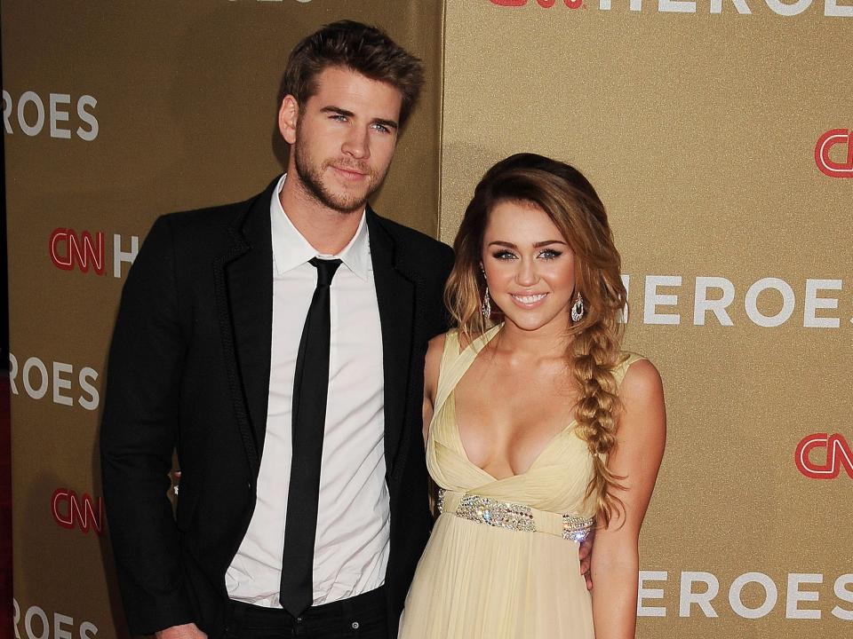 Liam Hemsworth and Miley Cyrus in 2011.