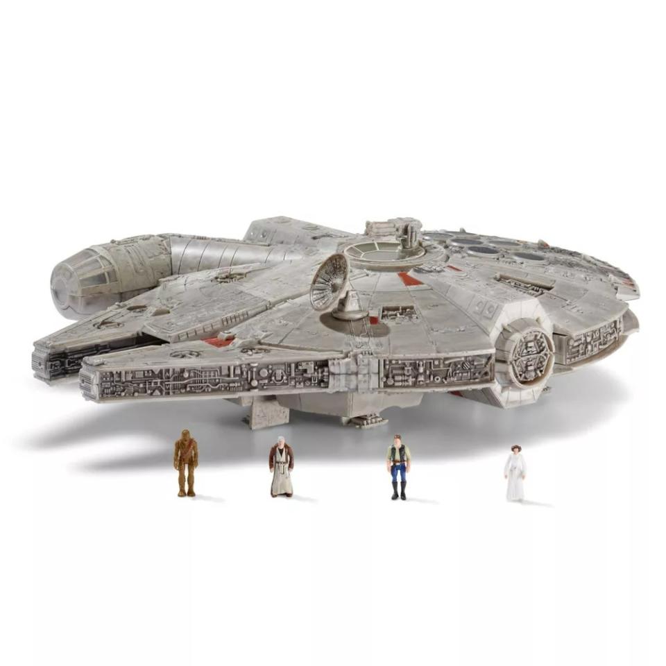 Star Wars Micro Galaxy Squadron Millennium Falcon 9" Large Vehicle & Figures