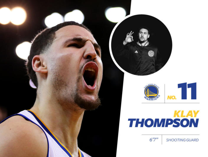 <p>Warriors’ player Klay Thompson has a reserved style. Though he’s often in Nike-decked athleisure, the dude can also pull off a <a href="https://www.instagram.com/p/zIx3TyCxCx/?taken-by=klaythompson&hl=en" rel="nofollow noopener" target="_blank" data-ylk="slk:three-piece suit unlike any other baller" class="link ">three-piece suit unlike any other baller</a>. Oh, he also has a really, really cute <a href="https://www.instagram.com/p/0lztJRixIJ/?taken-by=klaythompson&hl=en" rel="nofollow noopener" target="_blank" data-ylk="slk:Bulldog named Rocco" class="link ">Bulldog named Rocco</a>. <i>Photo: Getty Images / Instagram.com</i></p>