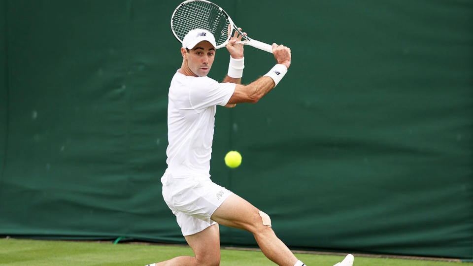 Jordan Thompson came from two sets down to win through to the Wimbledon second round. Pic: Getty