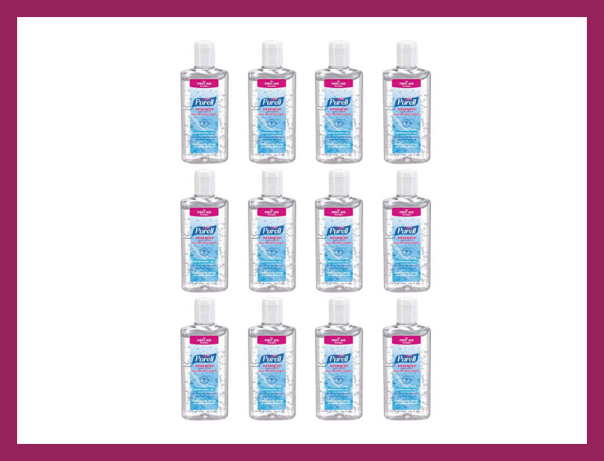 Purell Advanced Hand Sanitizer for First Aid, 4 Oz (12-pack)