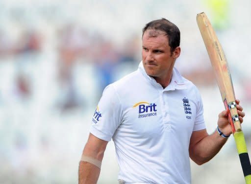 England's Andrew Strauss during the fourth day of the second Test match against the Wets Indies on May 28. England are considering resting players in a bid to ensure their leading bowlers remain fit for a packed programme of international cricket