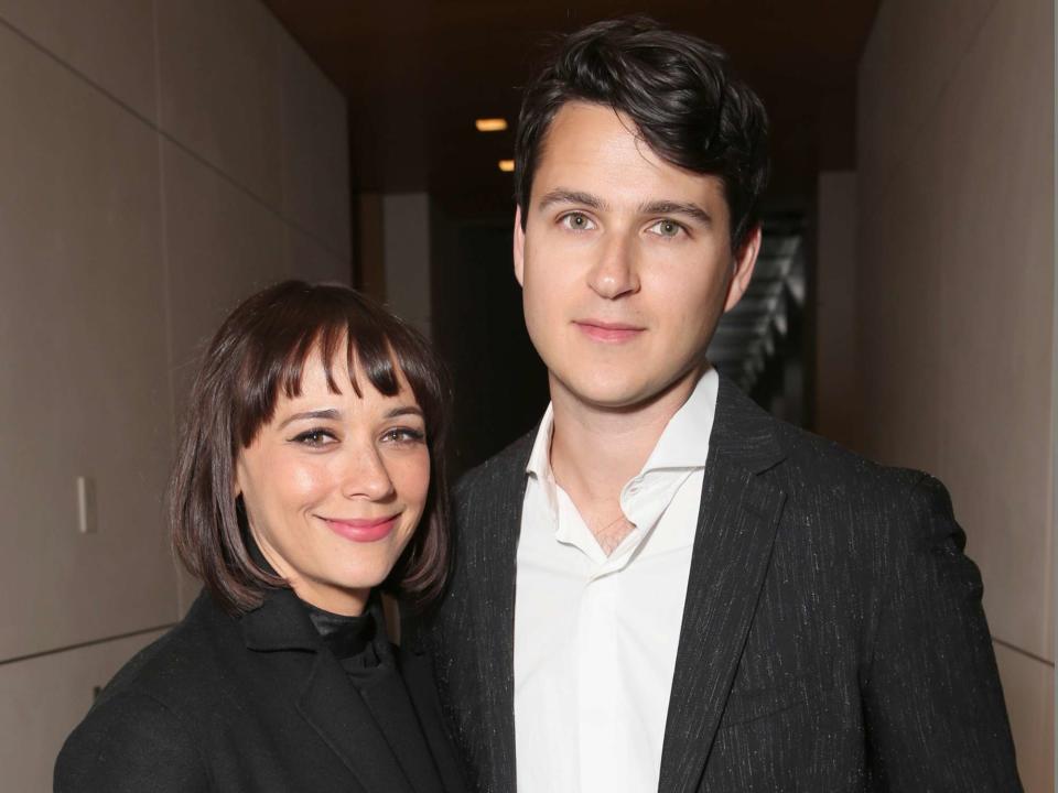 Todd Williamson/Getty Rashida Jones and Ezra Koenig attend UCLA IOES celebration of the Champions of our Planet