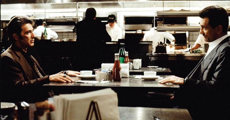 Pacino and De Niro in "the diner scene" in Heat.