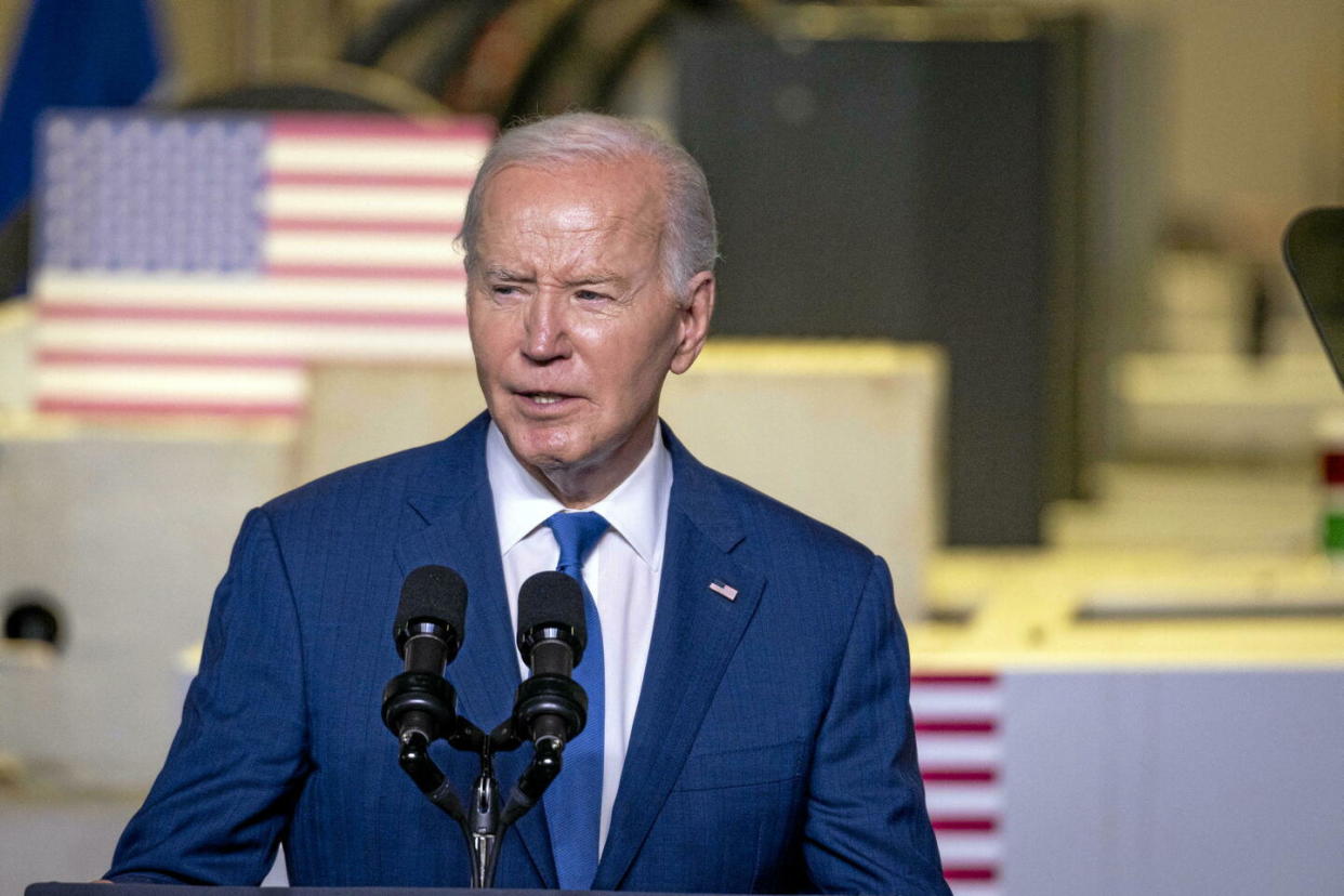 Joe Biden a reconnu que des bombes américaines fournies à Israël ont tué des civils à Gaza.  - Credit:Chris Dilts/Sipa USA/