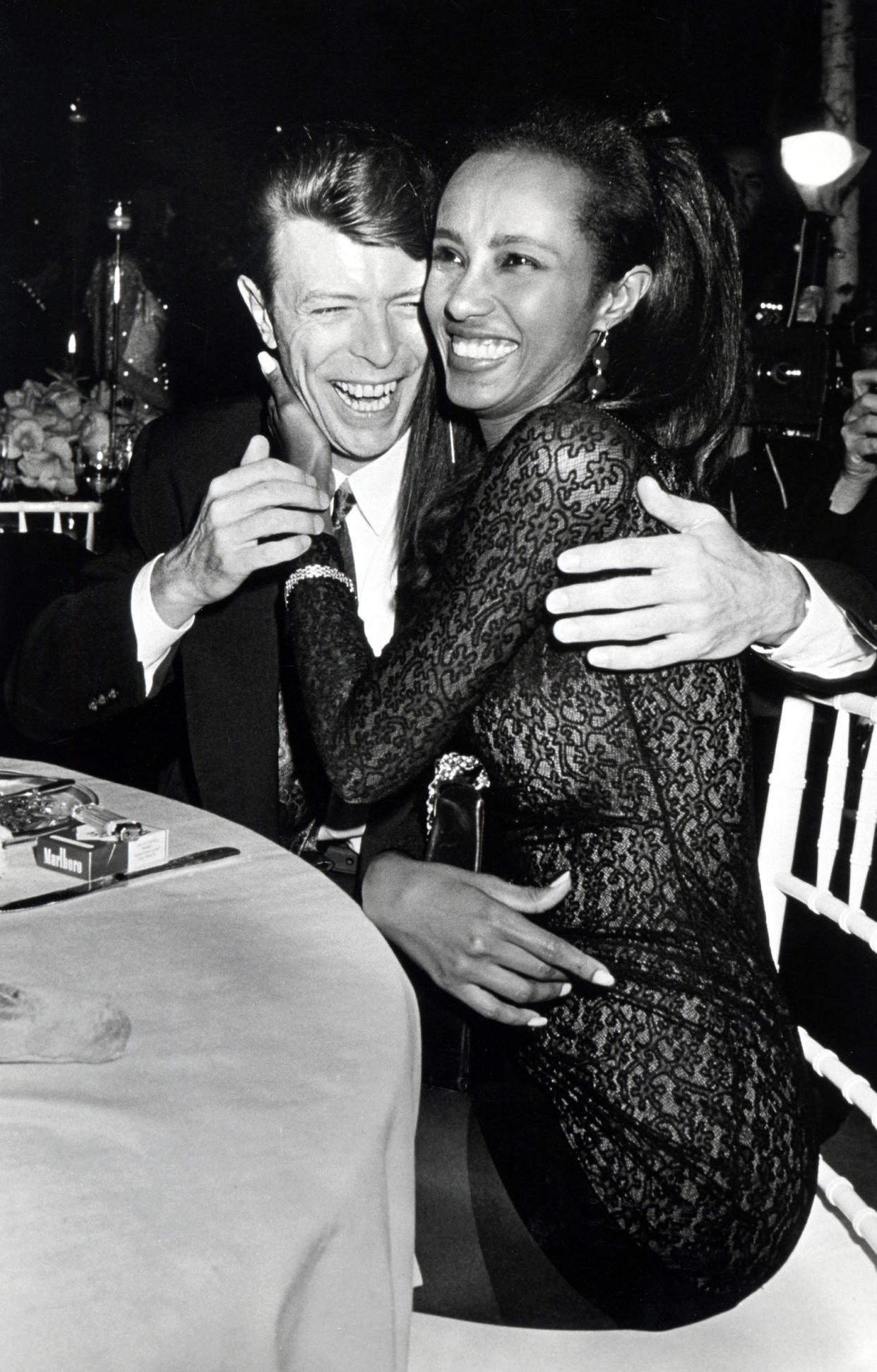 David Bowie and Iman (Ron Galella Collection via Getty Images)