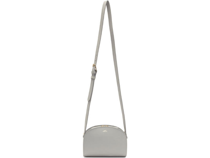 A.P.C. Grey Mini Demi-Lune Bag