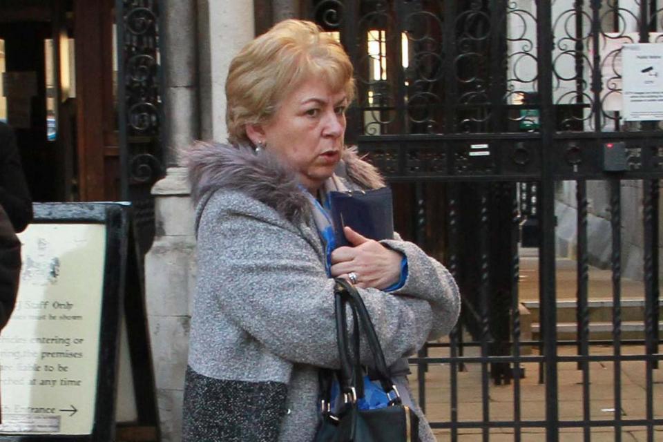 The judge said Christine Glover (pictured outside court) was in a 'state of abject panic'