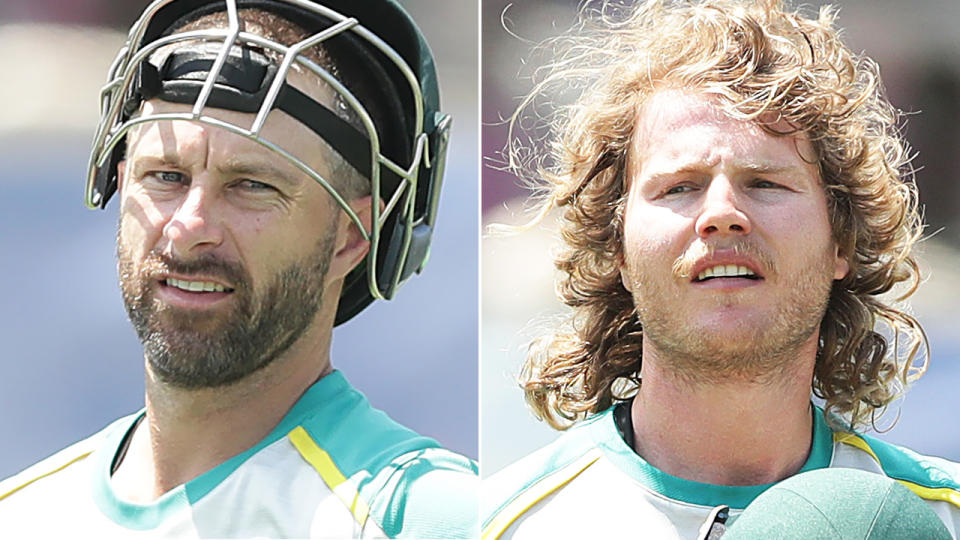 Matthew Wade and Will Pucovski are reportedly at risk of losing their contracts with Cricket Australia for the 2021/2022 season. Pictures: Getty Images