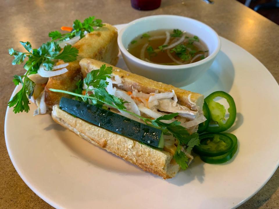 The Bánh Mì Pho Gà at Unphogettable was lightly toasted.