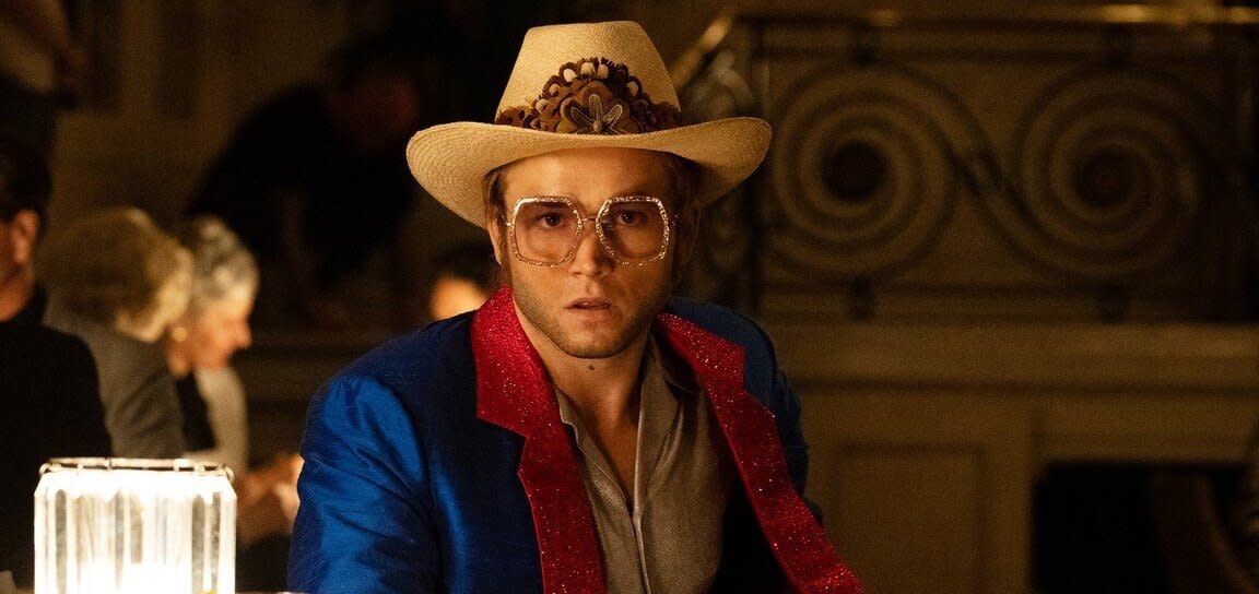 Taron Egerton as Elton John in Rocketman 