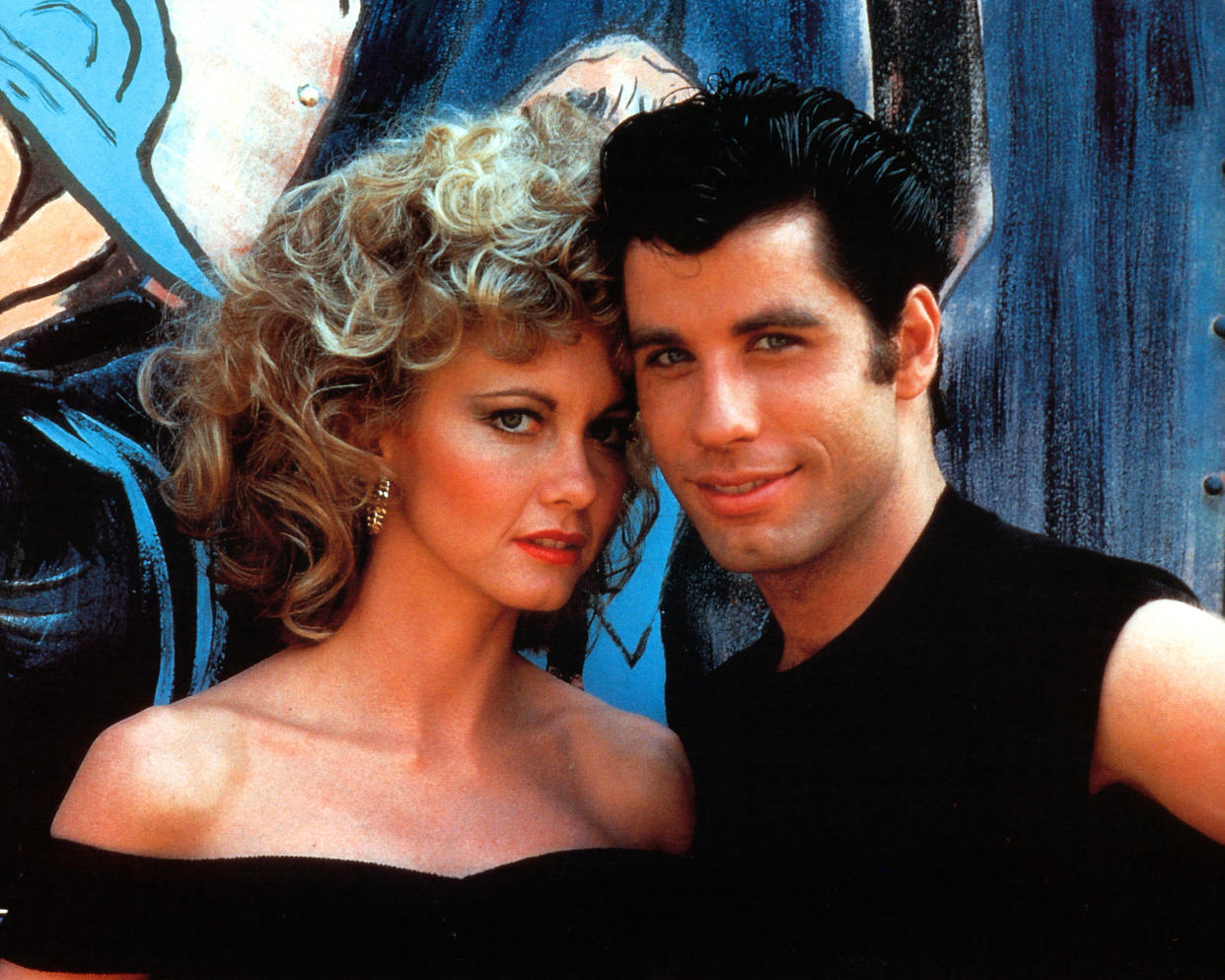 Olivia Newton-John and John Travolta in a scene from the film 'Grease', 1978. (Photo by Paramount/Getty Images)
