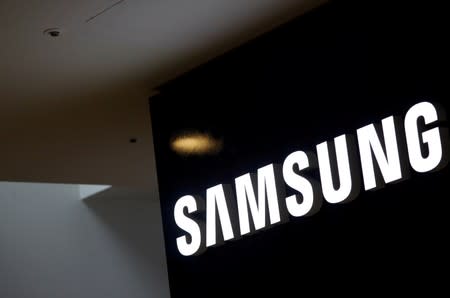 FILE PHOTO: The logo of Samsung Electronics is seen at its office building in Seoul