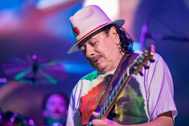 Carlos Santana performs last month in Chula Vista, California. He had canceled several shows in December after a heart procedure. (Photo: Daniel Knighton via Getty Images)