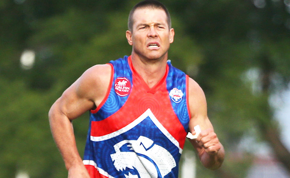 Ben Cousins, pictured here in action for the Queens Park Bulldogs in the Metro Football League in Perth.