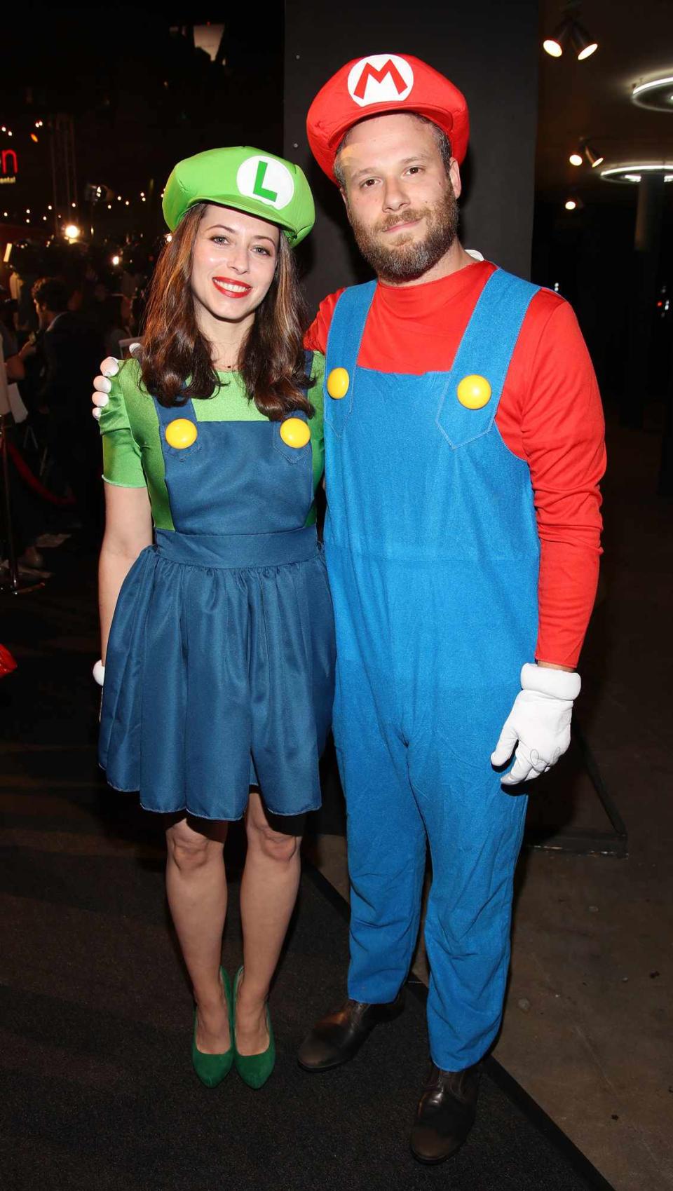 Lauren Miller (L) and and Seth Rogen attends Hilarity for Charity's 5th Annual Los Angeles Variety Show: Seth Rogen's Halloween at Hollywood Palladium on October 15, 2016 in Los Angeles, California