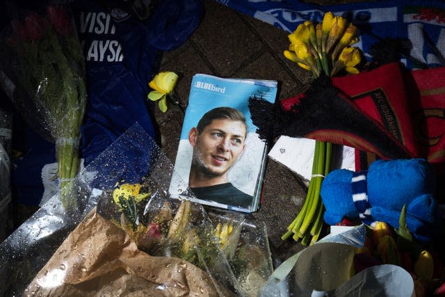 Argentinian footballer Emiliano Sala was killed when the flight carrying him to Cardiff crashed in the English Channel (Aaron Chown/PA)