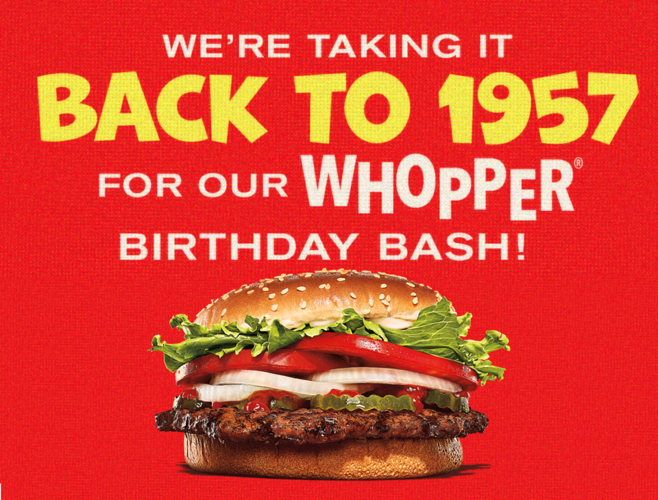 Burger King's Whopper is 64 years old.