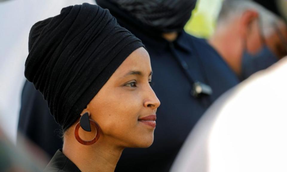 Nancy Pelosi, the House speaker, has criticized Ilhan Omar, pictured.