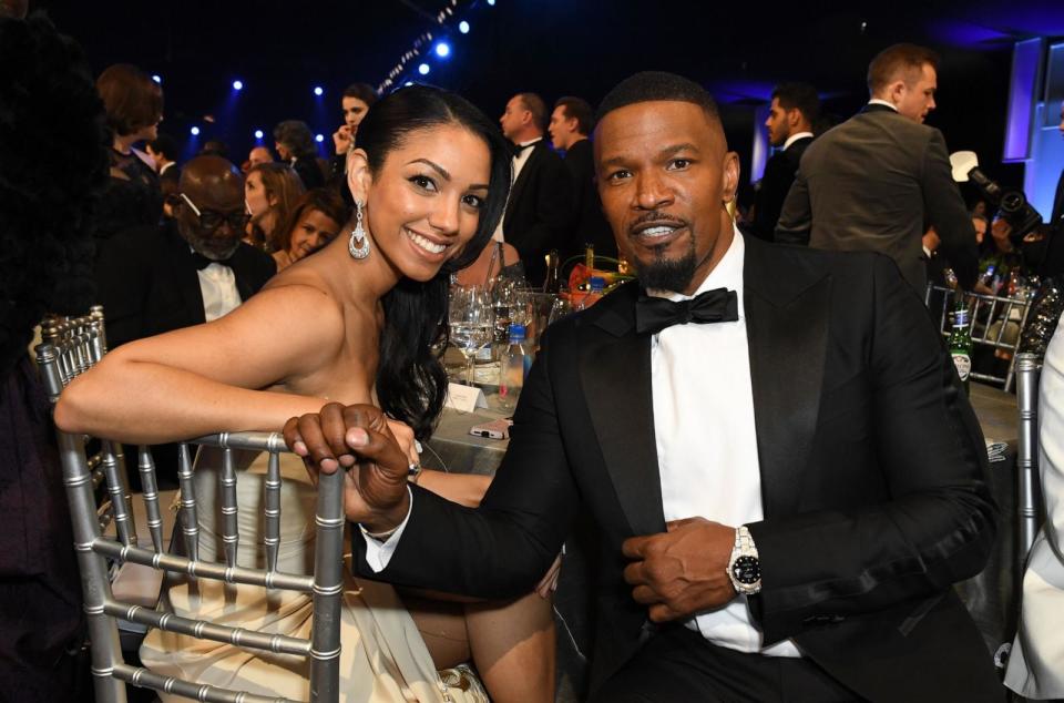 PHOTO: Actor Jamie Foxx and his daughter Corinne Foxx during the 26th Annual Screen Actors Guild Awards show at the Shrine Auditorium in Los Angeles on Jan. 19, 2020.  (Valerie Macon/AFP via Getty Images, FILE)