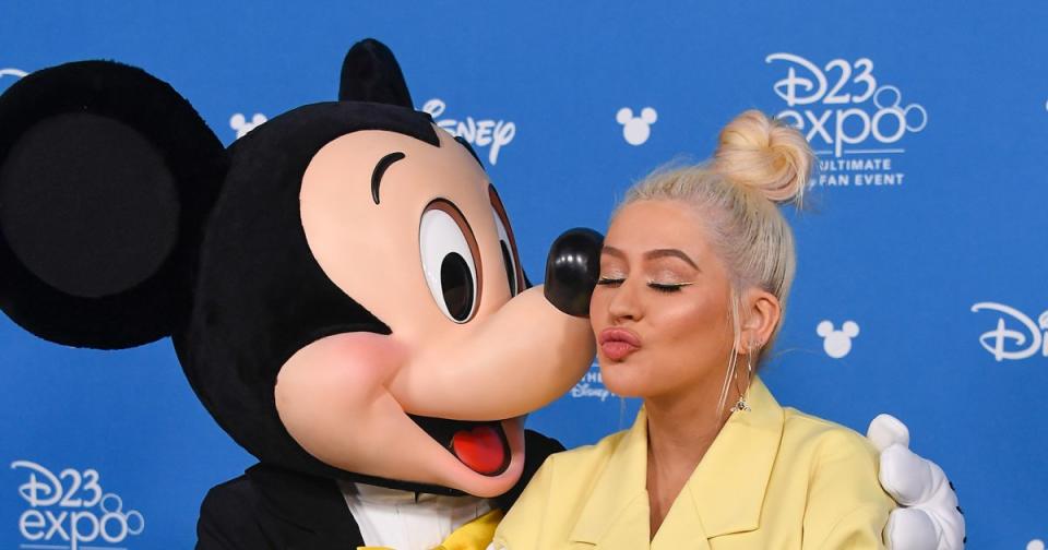 Christina Aguilera Gets a Kiss from Mickey, Plus Katherine Schwarzenegger, Shawn Mendes & More