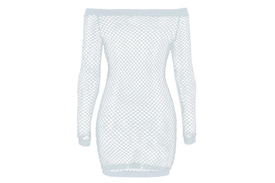 fishnet dress, white, walmart