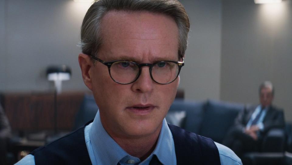 Cary Elwes in a shirt and tie and glasses in Mission: Impossible - Dead Reckoning Part One