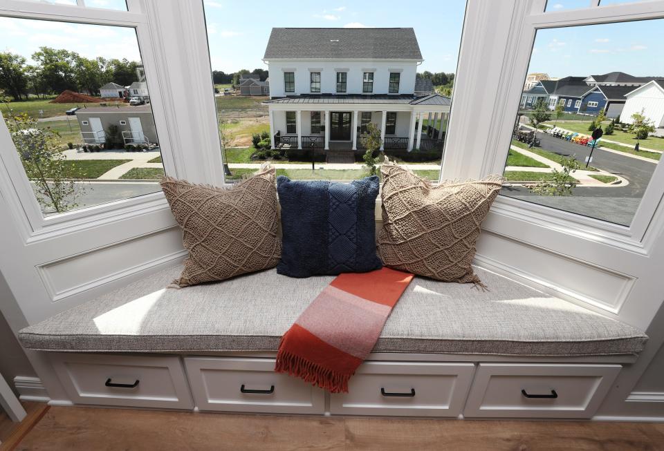 Bay window in the family room loft inside a newly-built home that will be on display during the Homearama Norton Commons 2022 event in Prospect, Ky. on Sept. 8, 2022.