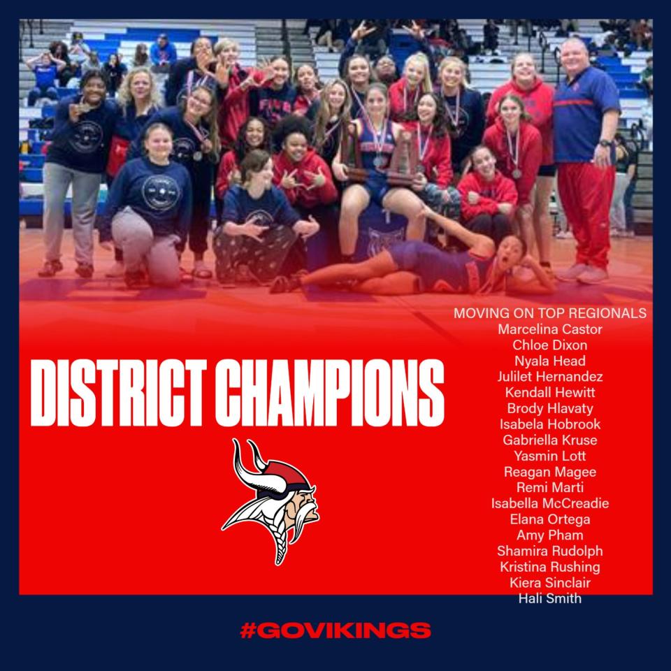 The FWB Vikings are the District 1-2A champions.