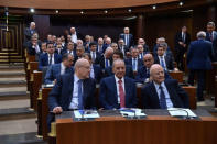 Lebanon's parliamentary re-elected speaker Nabih Berri attends a parliament session as Lebanon's newly elected parliament convenes for the first time to elect a speaker and deputy speaker in Beirut, Lebanon May 23, 2018. Lebanese Parliament/Handout via REUTERS