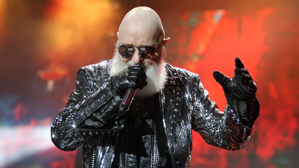  Rob Halford onstage with Judas Priest in 2024. 
