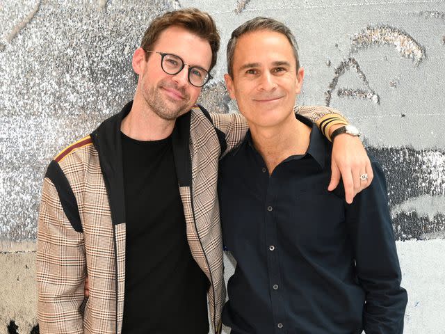 <p>Andrew Toth/Getty</p> Brad Goreski and Gary Janetti in 2019.