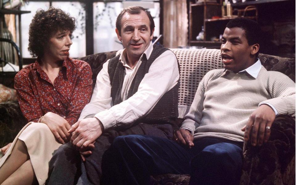 New perspective: Don Warrington with Frances de la Tour and Leonard Rossiter in Rising Damp - ITV / Rex Features