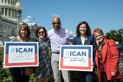 NPs rally outside of the U.S. Capitol for the ICAN Act. The legislation would increase access to medically necessary health care services for patients across the country by removing outdated federal barriers to care.